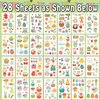 Partywind 28 Sheets (260 Styles) Glow Easter Tattoos for Kids Party Favors, Happy Easter Party Supplies for Boys and Girls, Easter Basket Stuffers Games for Egg Hunt