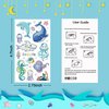 Partywind 130 Styles Luminous Shark Temporary Tattoos for Kids, Glow Shark Birthday Decorations Party Favors Supplies for Boys and Girls, Ocean Under Sea Fake Tattoo Stickers (10 Sheets)