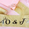 SuPoo 40th Birthday Sash and Crown Set 40th Birthday Decorations for Women 40th Birthday Crown Headband 40th Birthday Gifts for Her 40 and Fabulous Party Decorations 40 Year Old Happy Birthday Tiara