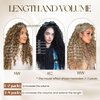 Hetto Curly Clip in Extensions Real Human Hair #2 Darkest Brown Natural Wavy Clip in Hair Extensions Human Hair Curly Clip on Human Hair Pieces 16 Inch 7Pcs 120g
