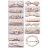LETSP Pearl Rhinestone Hair Accessories Spring hairpin Bangs hairpin Side clamp Horsetail hair clips Bridal hair accessories (15)