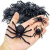 Rtisaeu 50PCS Plastic Spiders Halloween, Three Size Fake Spider, Halloween Prank Prop Joke Toys for Halloween Decorations