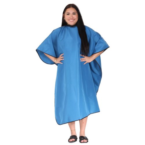Allegro Combs Hair Cutting Cape Haircut Barber Apron Hair Stylist For Men Hair Cape Kids Cutting Adjustable Water Resistant One-Size-Fits-All 46 X 60 In. 1 Pc. (Blue)