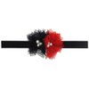 Black Red Flower Headband for Baby Girls Black Flower Red Hair Band Headdress JBC17 (4 Pcs-Set)