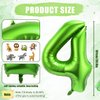 8pcs Jungle Animal Balloons, Safari Animal Balloon Safari Animal Monkey Elephant Zebra Leopard Crocodile Giraffe Lion Balloons Birthday Number Balloons Zoo Party Decoration Supplies (Number 4)