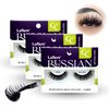 Laflare 3D False Eyelashes Russian volume Strip Lashes | Fluffy, Wispy, Lightweight | Faux Mink Eyelashes Extension C Curl Wispy Handmade Soft Reusable 3 Packs Value Combo. (FCM03X3C)