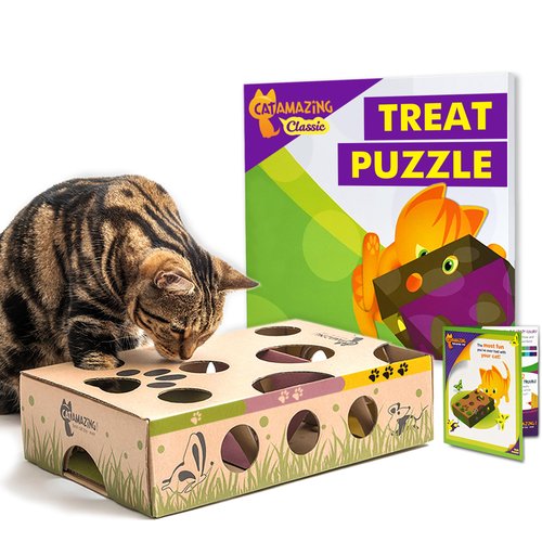 Cat Amazing Classic – Cat Puzzle Feeder – Interactive Enrichment Toy – Treat Puzzle Box – Food Maze for Indoor Cats
