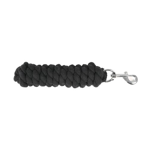 HORZE Basic Cotton 7' Horse Lead Rope - Black - One Size