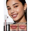 QCMME Lip Stain Peel Off Lip Liner Stain with Tweezer, Long Lasting Matte Lip Tint Tattoo, Highly Pigmented Color Lip Makeup, Waterproof Lipstick, Transfer-proof Lipstain for Women, Nude Pink