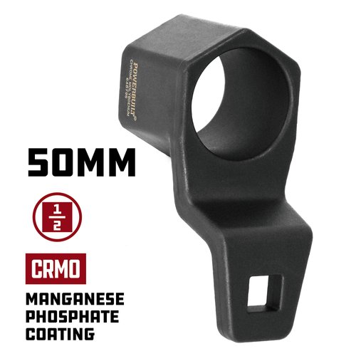 Powerbuilt Crankshaft Crank Pulley Removal Tool, 50mm Holder, Remover and Installer Socket Wrench, Honda and Acura - 648796,Black