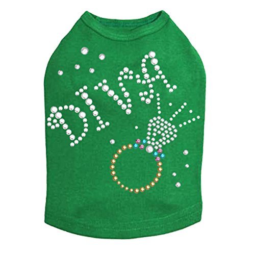 Diva with Ring Dog Shirt 3XL KELLY GREEN