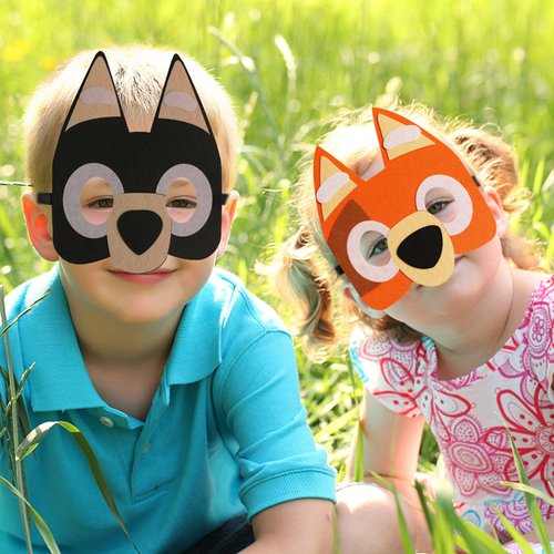 Tudona 12 Packs Puppy Dogs Felt Mask for Kids Puppy Dog Theme Party Supplies Decoration Cosplay Dogs Birthday Gift for Children Boys Girls