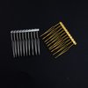AUEAR, 20 Pack 10 Teeth Metal Veil Comb Hair Wire Clips Twist Bridal Wedding Veil Combs Silver Gold