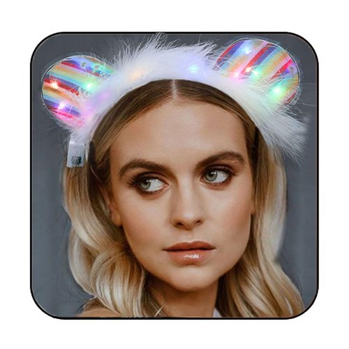 GORTIN Light up Pride Headband Feather Led Rainbow Gay Pride Day Hair Band Glowing LGBTQ Costume Headwear Hair Accessories for Women