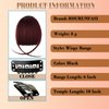 ROURUNFASI Clip on Wispy Bangs-Real Human Hair Clip in Bangs Hairpieces Wine Red Fake Air Bangs Fringe with Temples Bangs Hair Clip Extensions