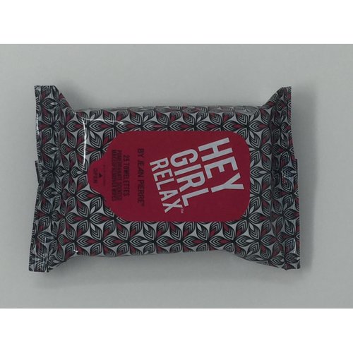 Hey Girl Relax Pomegranate Scented Makeup Remover Wipes - Small Pack of 25 Towelettes