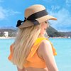 Beach Hats for Women, Straw Hat for Women UPF 50+ UV Sun Protection Sun Hat Foldable Roll up Cap Khaki