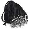 Lanyards with Id Holder Name Badges Waterproof Name tag Badge Holders with Neck Lanyard Swivel J-Hook Clip 50 Pack (Black, Vertical)