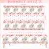 KEFAN 4 Pieces Tea Birthday Party Tablecloths Supplies, Rectangle Tea Theme Birthday Party Table Cover, Tea Party Plastic Tablecloths for Girls Birthday Party Decorations, 51 x 86 Inch
