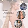 VAVANGA 28inch Long Ponytail Extension with Hair Tie, Multi Dark Blonde Yaki Straight Ponytail Thick Braiding Hair Ponytail Natural Fake Pony Tails Hairpiece for Women (#15/18)