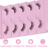 Half Lashes Fluffy 3/4 False Eyelashes Natural Look Wispy Clear Band False Cat Eye Lashes that Look Like Extensions Soft Handmade Reusable Half Eyelashes(5 Pairs Pack)