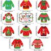 40 Pieces Ugly Sweater Cutouts Christmas Decoration Ugly Sweater Cardboard Cutouts with Glue Point Dots for Bulletin Board Party Holiday Party Decoration, 5.9 x 5.9 Inch