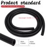 TuoLauthon High Temperature Black Silicone Vacuum Hoses Kit with Spring Clamp,Plastic T-Joiner, Zip Tie for Boost Hose Radiator Tank(5Feet Per Roll)