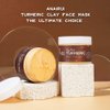 ANAI RUI Turmeric Clay Mask, Vitamin C Facial Mask with Turmeric & Kolin Clay, Cleasning Mask for Acne, Pores, Radiant & Smooth Skin, 6.35 oz