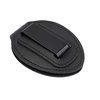 Cedilis 2 Pack Police Badge Holder with Metal Clip, Made of PU Leather, Professional Use for Law Enforcement, Universal, Free Neck Chain, Oval, Black, Badge Not Included