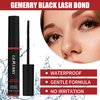 GEMERRY Lash Bond Long Retention Cluster Lash Glue Super Strong Hold Black Lash Glue for Sensitive Eyes Waterproof Individual Lash Glue for Lash Clusters
