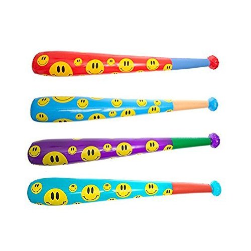 4 Smile Baseball Bats Party Favors