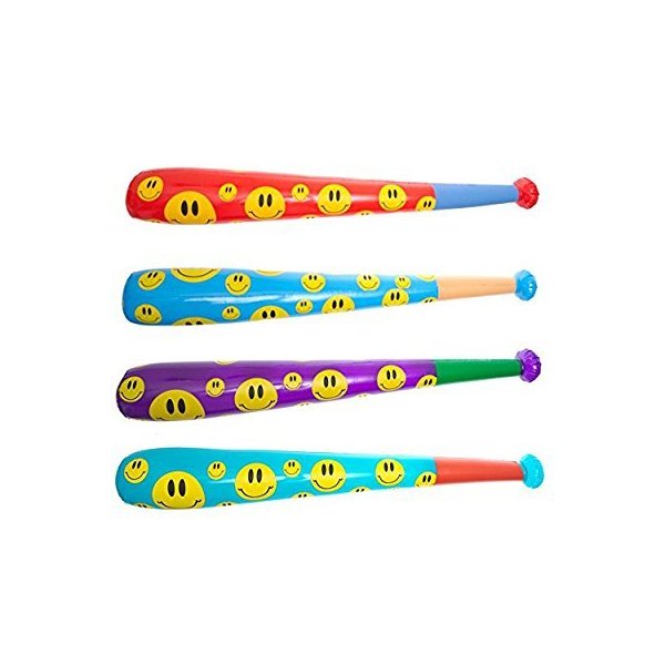 4 Smile Baseball Bats Party Favors