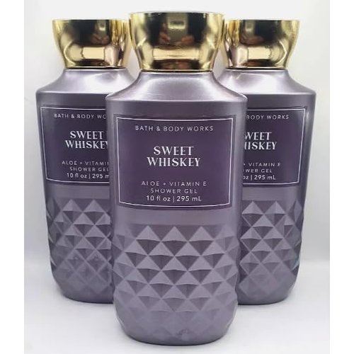Bath & Body [3 Pack] SHOWER GEL/BODY WASH 10 FL OZ / 295 mL (Packaging may vary) (Full Size, SWEET WHISKEY)