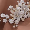 Bridal Crystal Rhinestone Hair Accessories: Pearl Flower Barrettes, Headpieces, and Hair Pins for Women and Girls