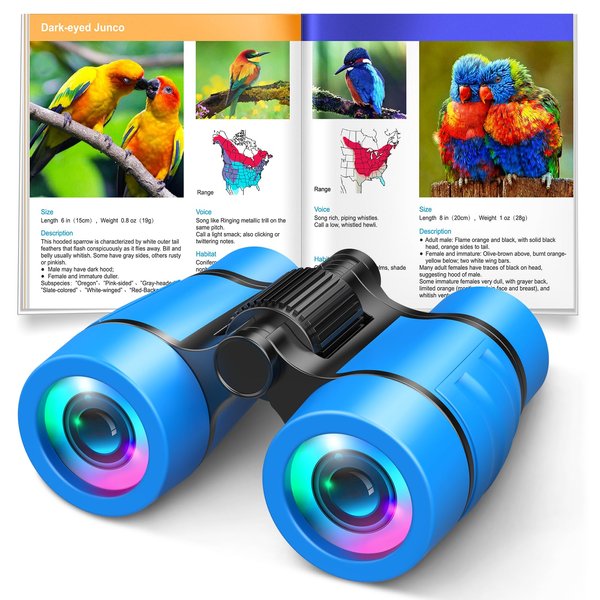 Toys for 3-7 Year Old Boys: LET'S GO! Binoculars for Kids with Bird Watching Manual Halloween Birthday Gifts for 4 5 6 7 8 Year Old Boy Girls Outdoor Toy for Kid Ages 5-7 Toddler Camping Telescope