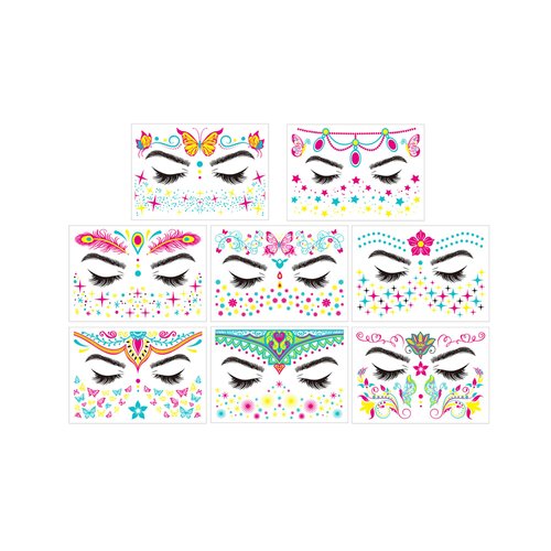 Tattoo stickers, temporary tattoos, glowing fun tattoos that can be used at parties, festivals (10 * 10.5cm)