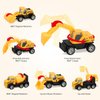 TOY Life 28 PCS Construction Toys Construction Cake Topper, Small Construction Vehicles, Sandbox Toys for Boys, Small Construction Car Truck Excavator Toys Construction Party Favors Gifts for Boys