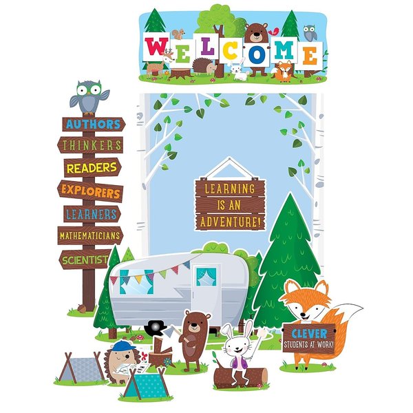 CTP Woodland Friends Welcome Bulletin Board, Classroom Decoration, 51 Pieces (Creative Teaching Press 7069)