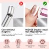 MIZHSE Magnet Nail Tool: Double-Head Nail Magnet Pens Cat Eye Magnet Tool Hexagonal Design Magnet Stick, Nail Art Cat Eye Magnet Stick Nail Design Tools for Studio Nail Salon Home DIY