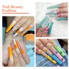 Long Clear Coffin Nails Tips: 504Pcs XXXL Extra Long No C Curve Nail Tips Coffin - Half Cover Gel Acrylic Nail Tips for Women Salons Home DIY with 2 Nail Files