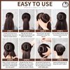 Teenitor 4pcs Hair Bun Maker-Brown Hair Buns for kids Girls, Hair Donuts, Ballet Bun Maker, 4 Size