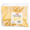 JAM PAPER Premium Utensils Party Pack - Plastic Forks - Yellow - 48 Disposable Forks/Pack