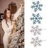 Rhinestones Snowflake Hair Clips Winter crystal Snowflake Hairpins Shiny Hair Pin for Women Girls Wedding Christmas Hair Accessories Barrettes Jewelry
