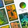 CRAFTERIAN Foil Tarot Cards, 78 Tarot Deck, Original Tarot Cards for Beginners and Experts with Guide Book and Gift Bag, Fortune Telling Game, Divination Tools for All Skill Levels, Green.
