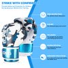 Kids Boxing Gloves, Boxing Gloves for Children 3-9 Youth Boys Girls Toddler PU Cartoon Sparring Training Boxing Gloves for Punching Bag, Kickboxing, Muay Thai, MMA (Pearl Blue)
