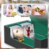Homthy 1200+ Card Deck Case for Trading Cards, Leather Magnetic Closure Commander Card Storage Box Magic Card Protectors Fit for Sports Cards, Game Card Standard Cards (Green)