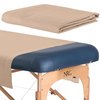 Premium Microfiber Massage Table Flat Sheet by NRG - Natural - Resists Pilling & Wrinkles - 100% Double Brushed Polyester - 120 GSM - Oversized for Comfort - Sheet Measures 77" x 36" x 7"