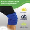 Nature Creation Microwave Heating Pad for Knee - Heating Pad Microwavable for Joints, Knee Pain & Sore Muscle - Reusable Hot/Cold Pack for Joints Comfort and Relaxation, Blue Marble 1 Pack