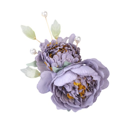 Hair Clip Hairpin Bridesmaid Pin up 2 Pcs Flower Brooch Hanfu Party Wedding Decor Purple
