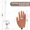 Practice Hand for Acrylic Nails,Silicone Nail Practice Hand with Stand Bracket,Realistic Bendable Mannequin Hand, Fake Hand for Nails Display, Manicure, Nail Tech